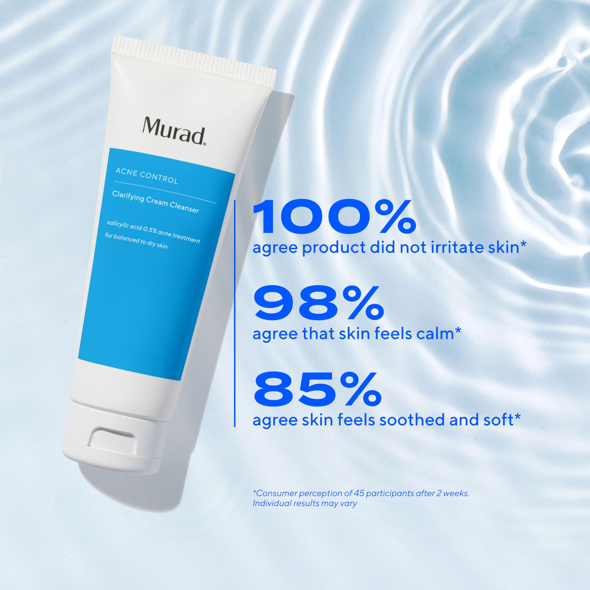 Murad ingredient label close-up highlighting active and hydrating ingredients