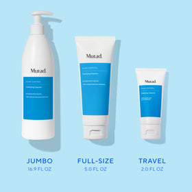 Murad foam on face demonstration illustrating gentle cleansing