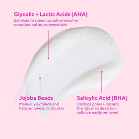 Murad cleanser dispensed on hand illustrating easy lather benefit