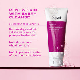 Murad creamy gel texture closeup highlighting smooth spreadability benefit