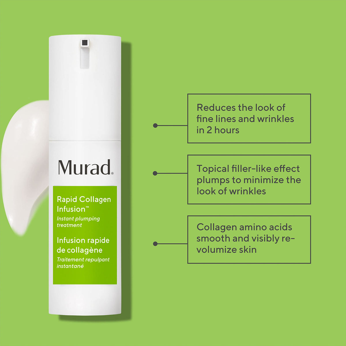 Murad pump dispenser close-up highlighting easy dosing and control
