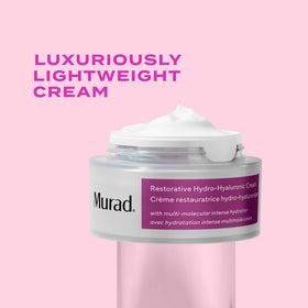 Murad cream on hand demonstrating easy application and non-greasy finish benefit