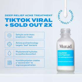 Murad close-up of liquid texture, lightweight formula absorbs quickly