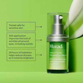 Murad dispensing serum pump delivering controlled nightly retinol dose