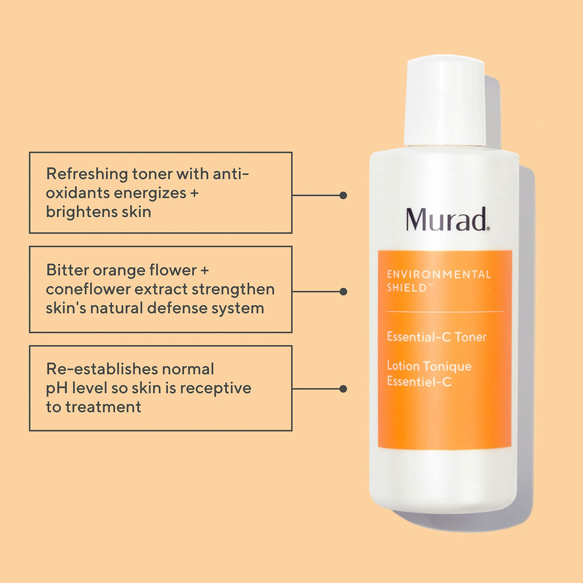 Murad Essential-C Toner clear liquid texture close-up highlighting lightweight hydration