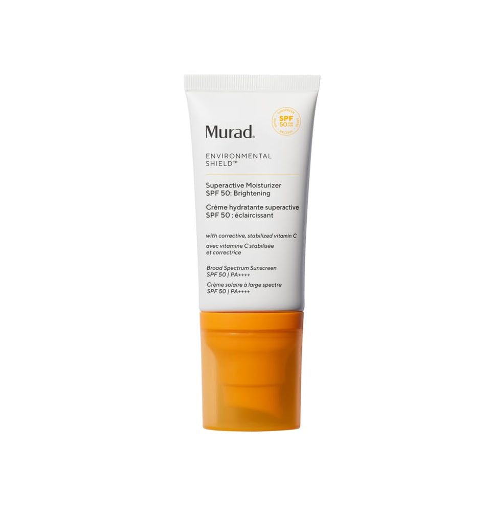 Murad front packaging showing SPF 50 and brightening benefits