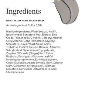 Murad ingredients display with sulfur and salicylic acid benefits