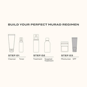 Murad product label close-up showing key ingredients and clean formulation benefits