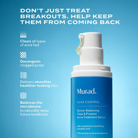 Murad ingredients label detail showing acids and biome-sensing technology benefit