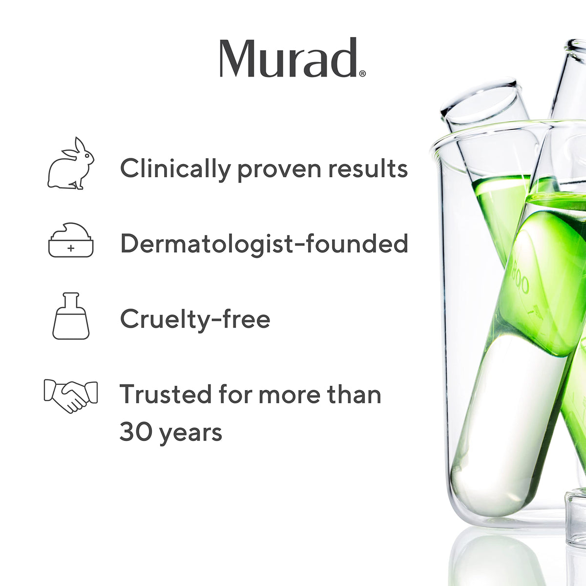 Murad lifestyle bathroom counter setup suggesting nightly routine and visible results