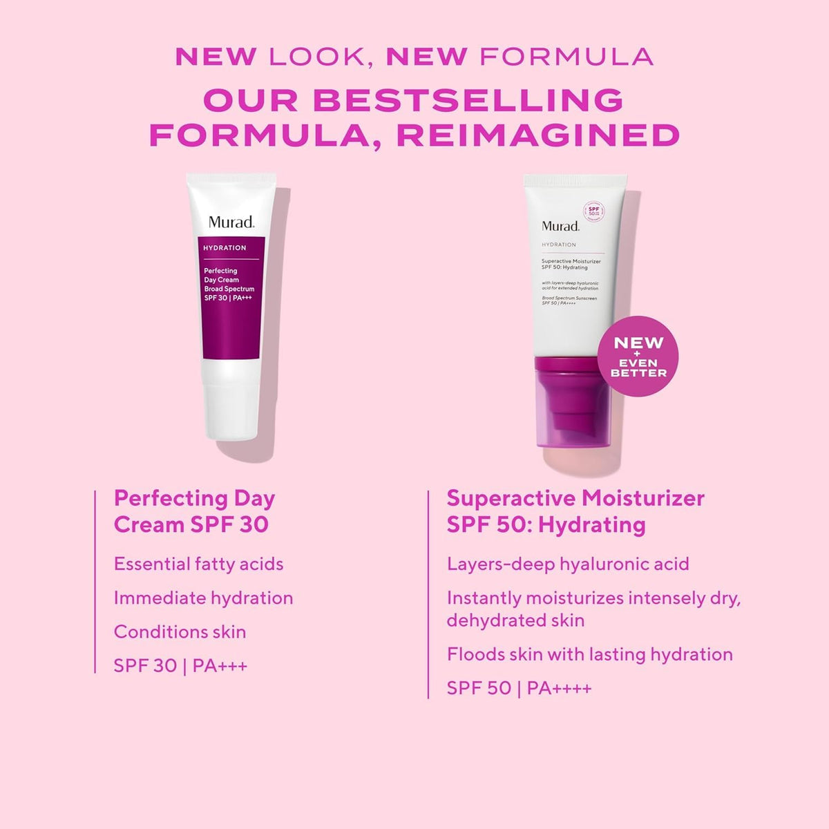 Murad packaging label detail with ingredients and SPF claim, conveys transparency