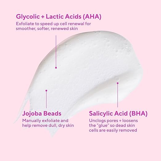 Murad cleanser pumped into hand showing easy application and rinseability