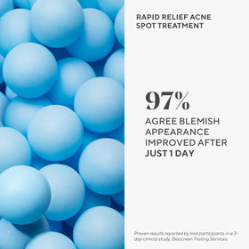 Murad application close-up on a blemish demonstrating targeted treatment and reduced redness