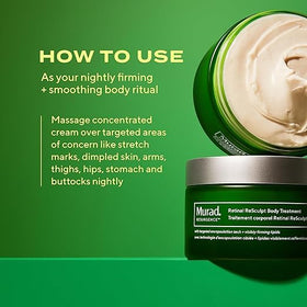 Murad application on thigh illustrating firming and smoothing effect