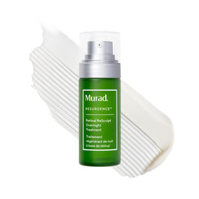 Murad bottle front view showing sleek packaging and overnight serum benefit