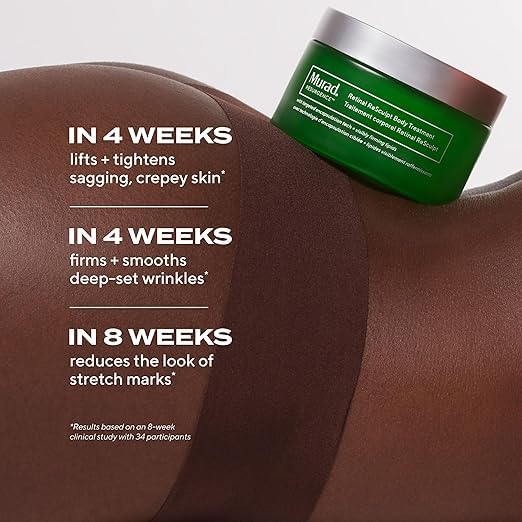Murad ingredient label highlighting encapsulated retinal and natural extracts benefit