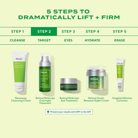 Murad nighttime skincare scene with serum in routine promoting restorative benefit
