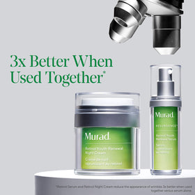Murad product label close-up showing active retinol technology details