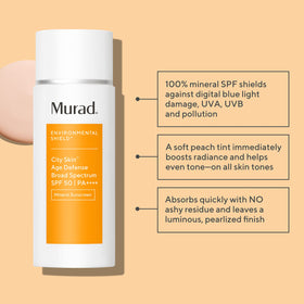 Murad sunscreen tube open dispensing lightweight cream for easy daily use