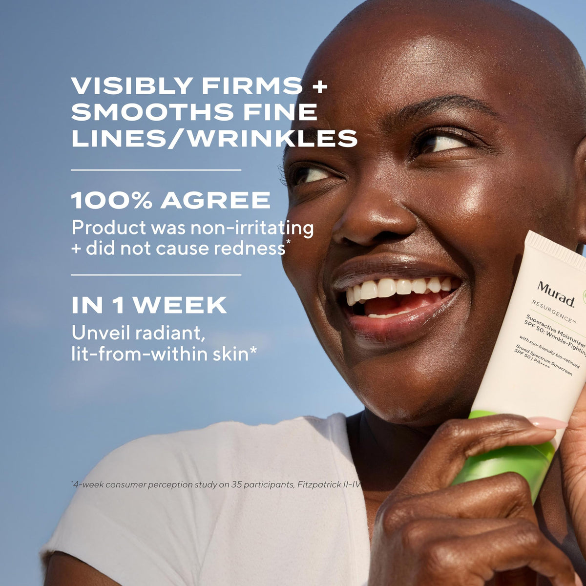 Murad ingredient label highlighting bio-retinoid for smoother-looking skin