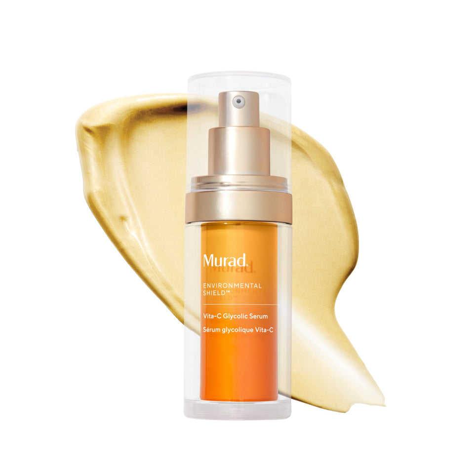 Murad front packaging showing serum bottle and clear branding for visible radiance