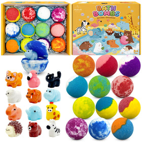 MURAN SHOWER front packaging showing 12 colorful bath bombs and gift-ready box for gifting