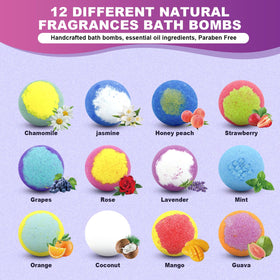 MURAN SHOWER individually wrapped bath bomb with label, convenient gift-ready packaging