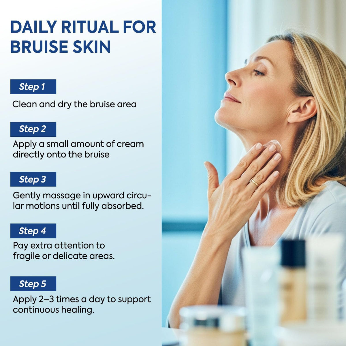 MURASAKI BEAUTY applying cream to hand demonstrating gentle hydration
