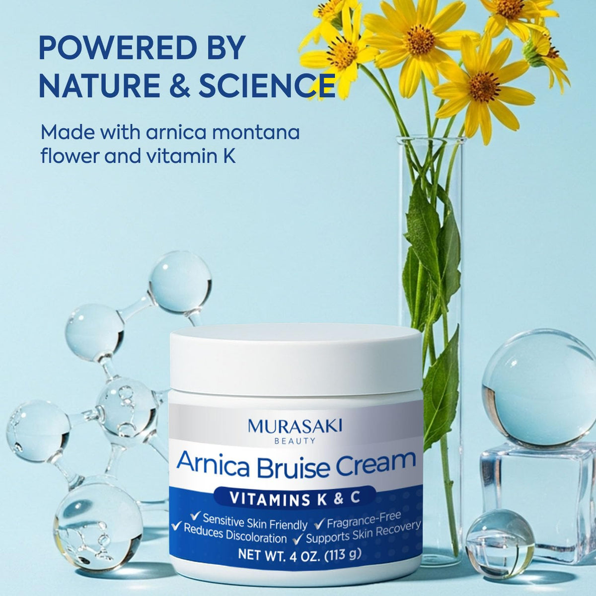 MURASAKI BEAUTY cream on bedside table suggesting daily routine benefit