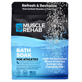 Muscle Rehab front packaging showing jar and brand for clear recognition