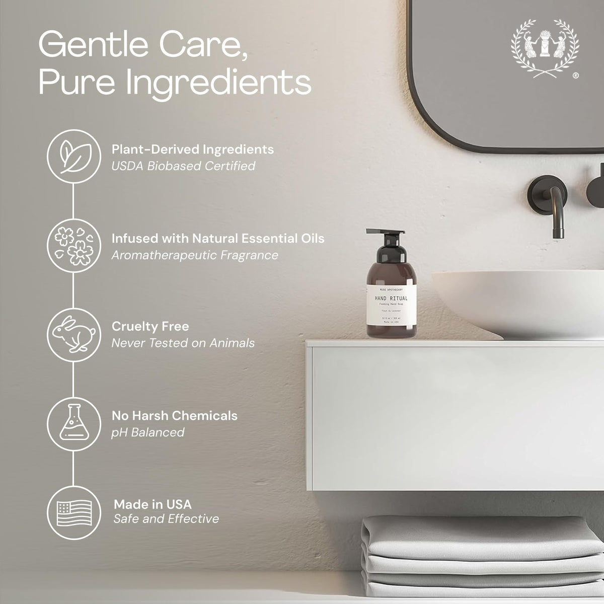 Muse Apothecary aloe eucalyptus lavender ingredients styled to show natural benefits