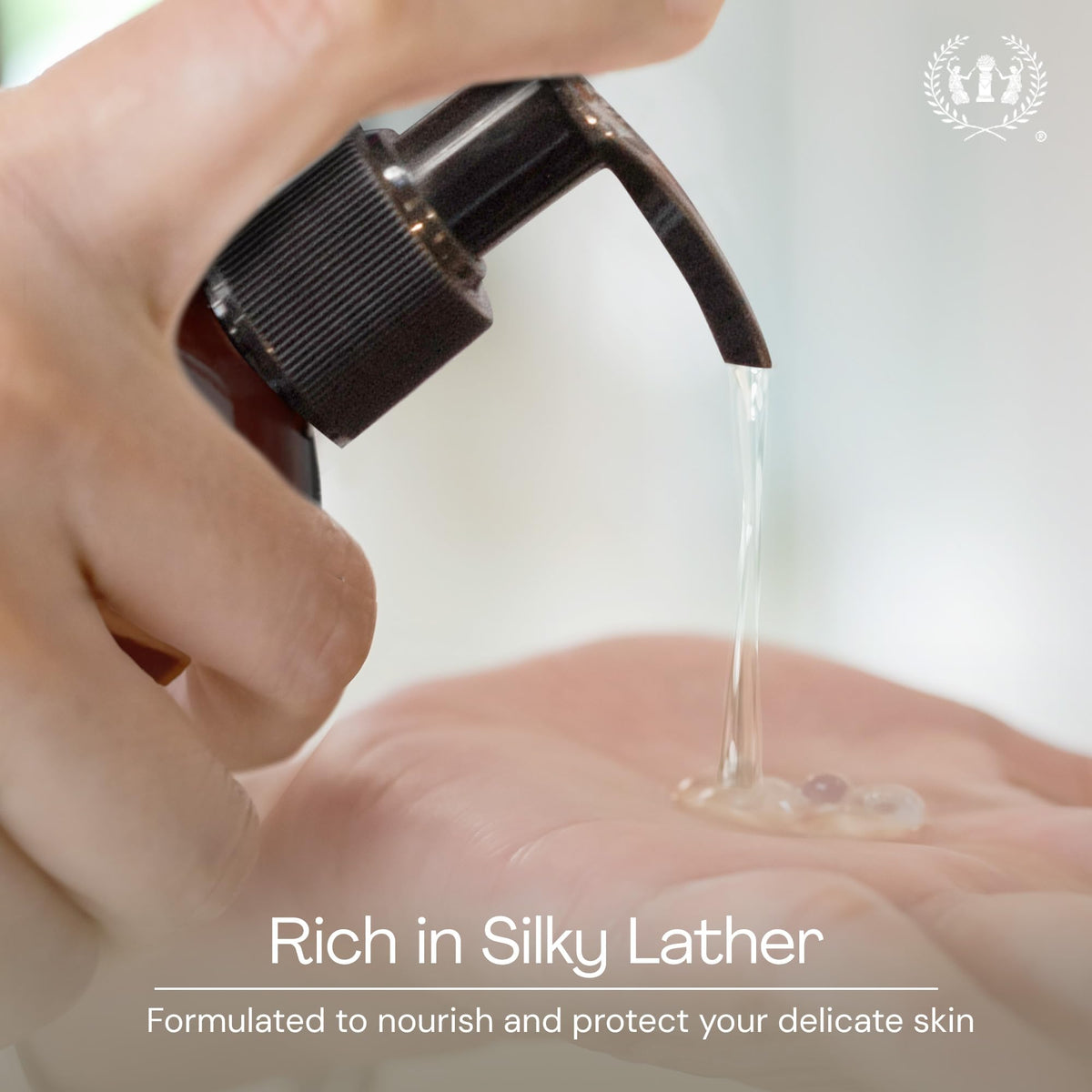Muse Apothecary creamy lather texture demonstrating gentle cleansing