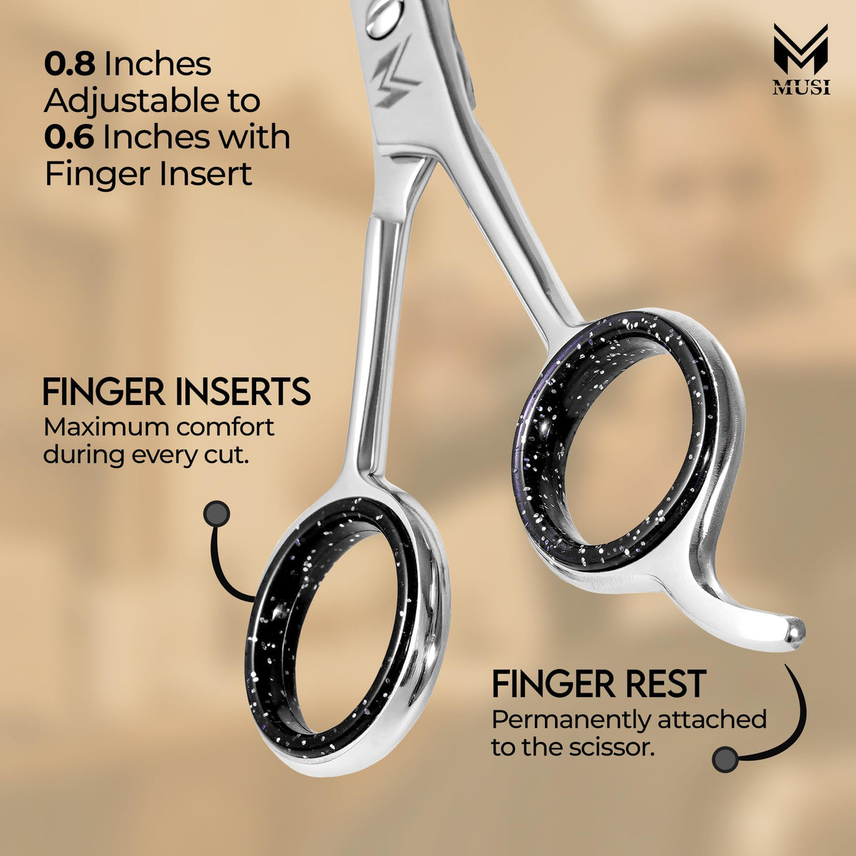 MUSI held in hand to show size and balance for comfortable use
