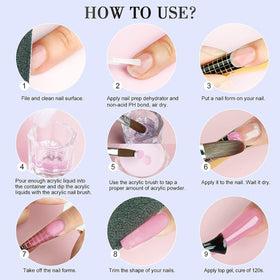 MUSILAN acrylic application in-use on nail showing controlled sculpting advantage