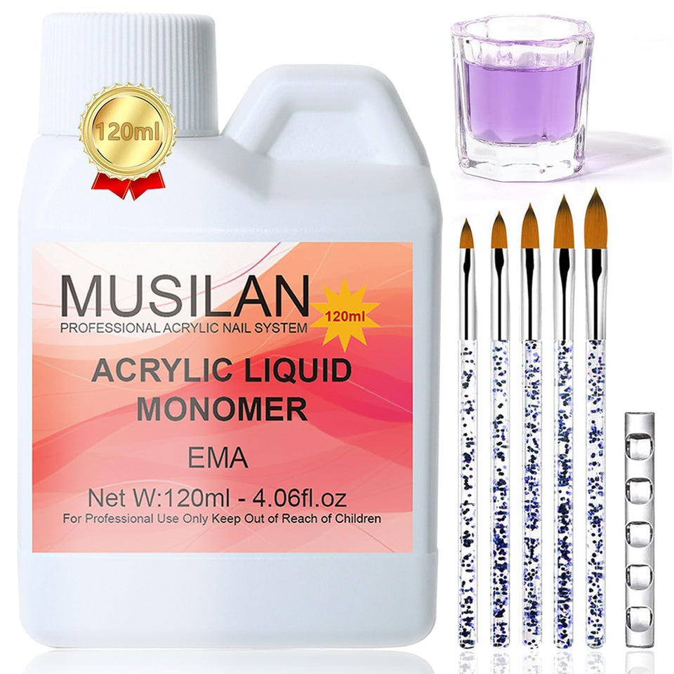 MUSILAN front packaging 4oz bottle showing professional monomer for consistent results