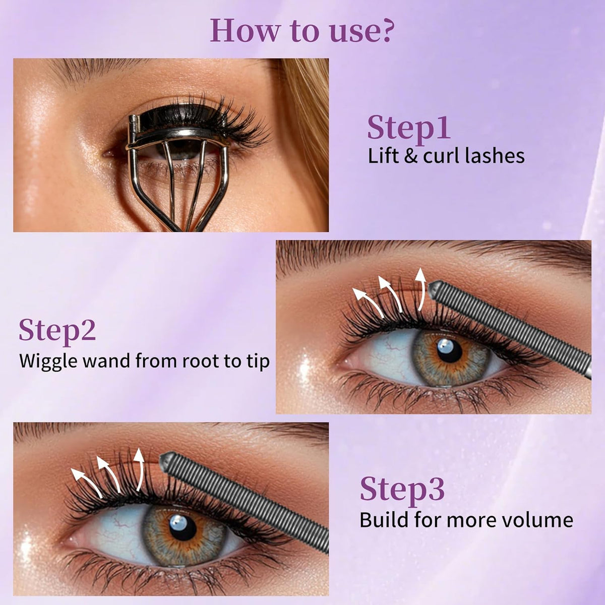 Musizlee model wearing dramatic evening lashes showing long-lasting waterproof wear