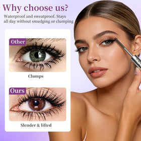 Musizlee metal wand close-up demonstrating precise lash separation benefit