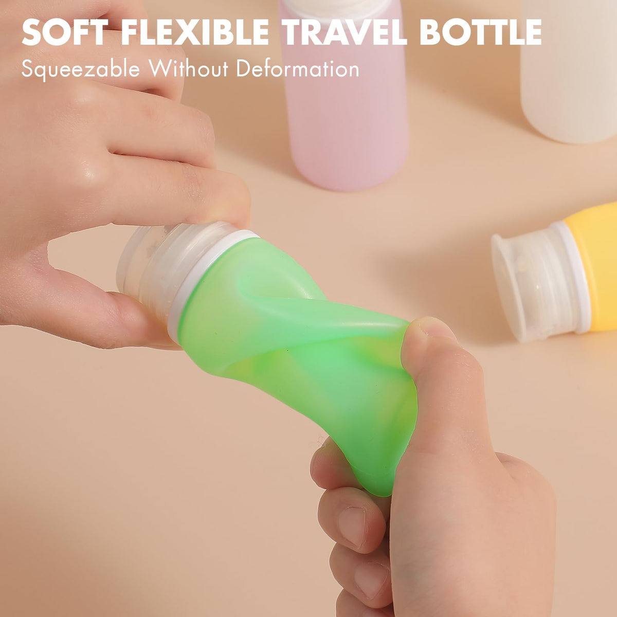 Muslish close-up of squeeze bottle valve demonstrating leak-proof control