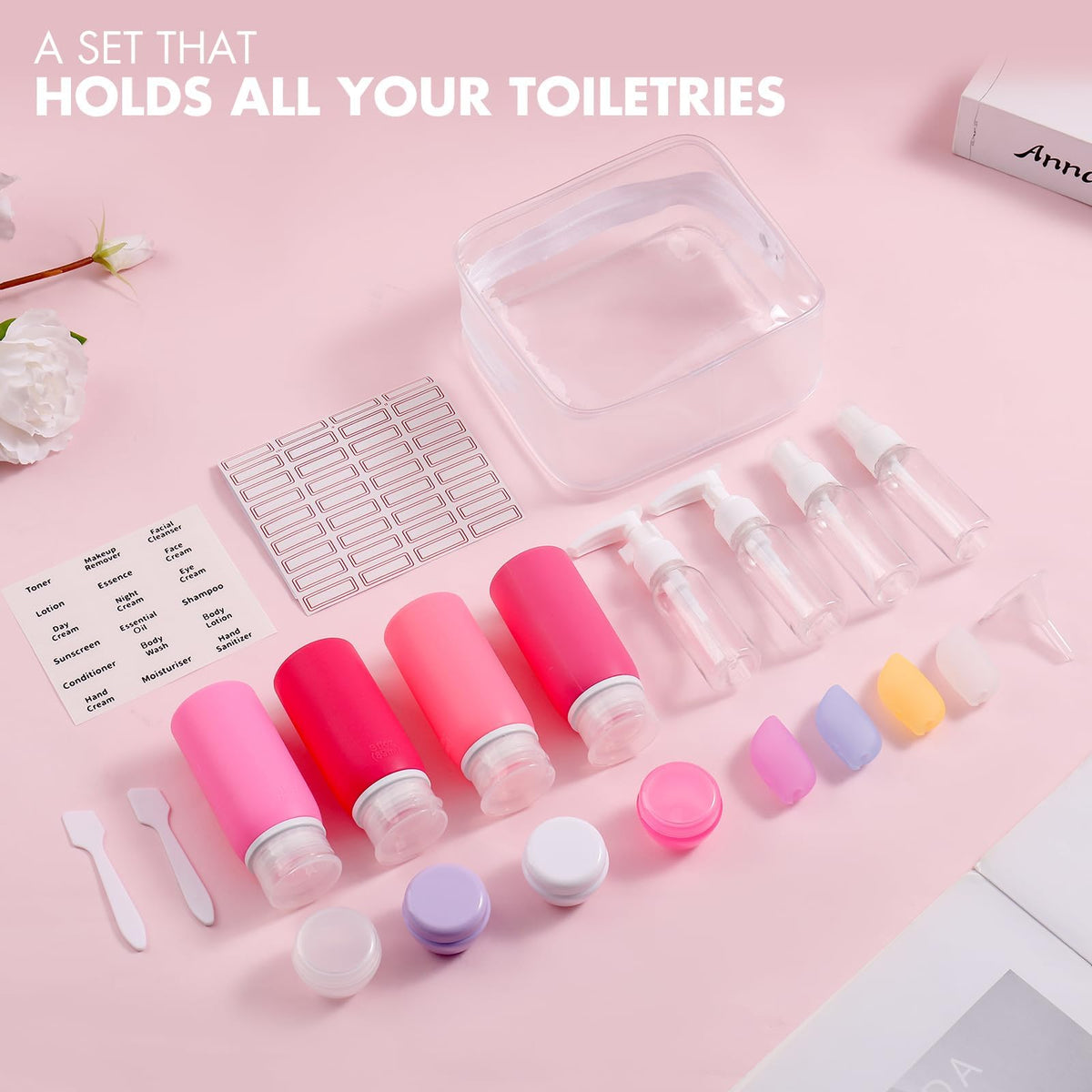 Muslish open toiletry bag displaying neat organization and easy access