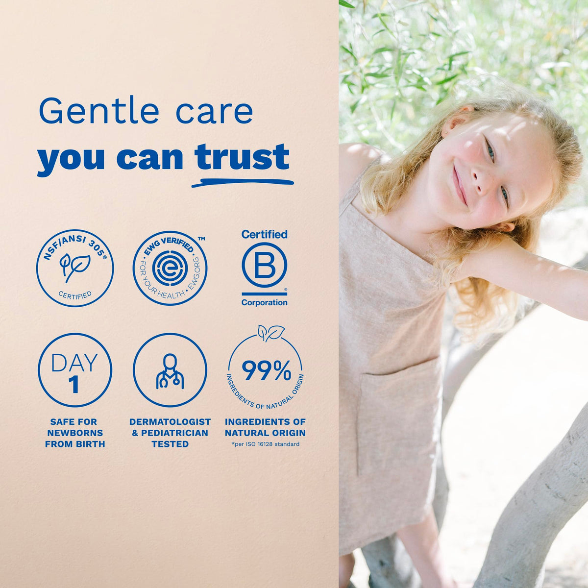 Mustela cream applied on baby's leg demonstrating gentle, soothing care