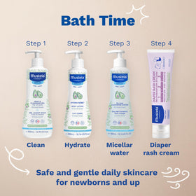 Mustela three-pack box display offering value-packed supply