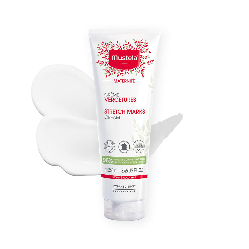 Mustela front tube packaging showing label and benefits