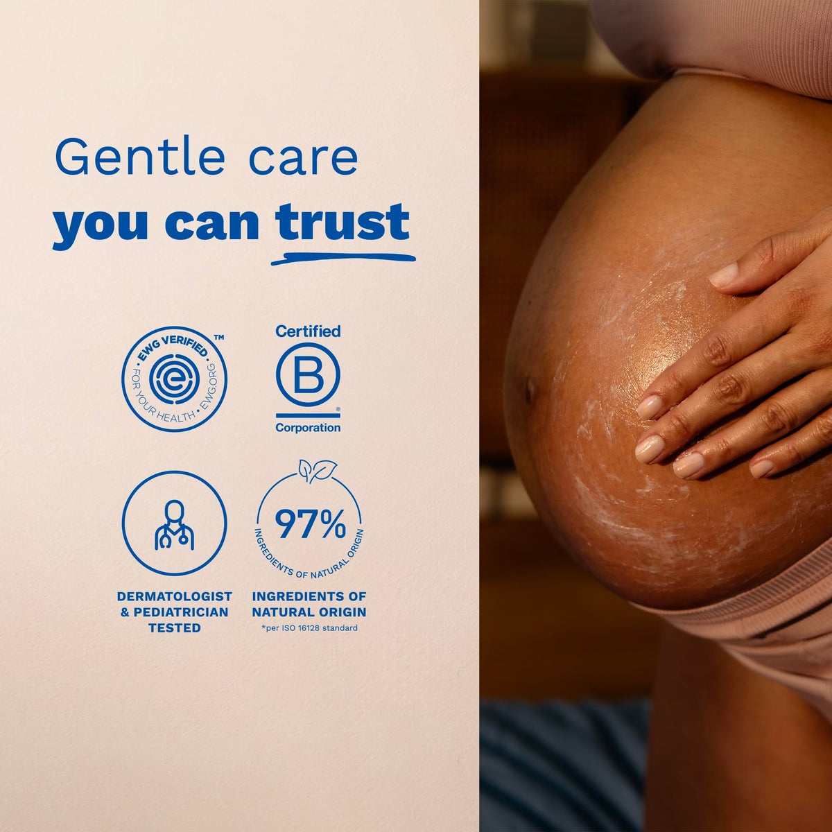 Mustela product label and ingredients list showing EWG Verified transparency