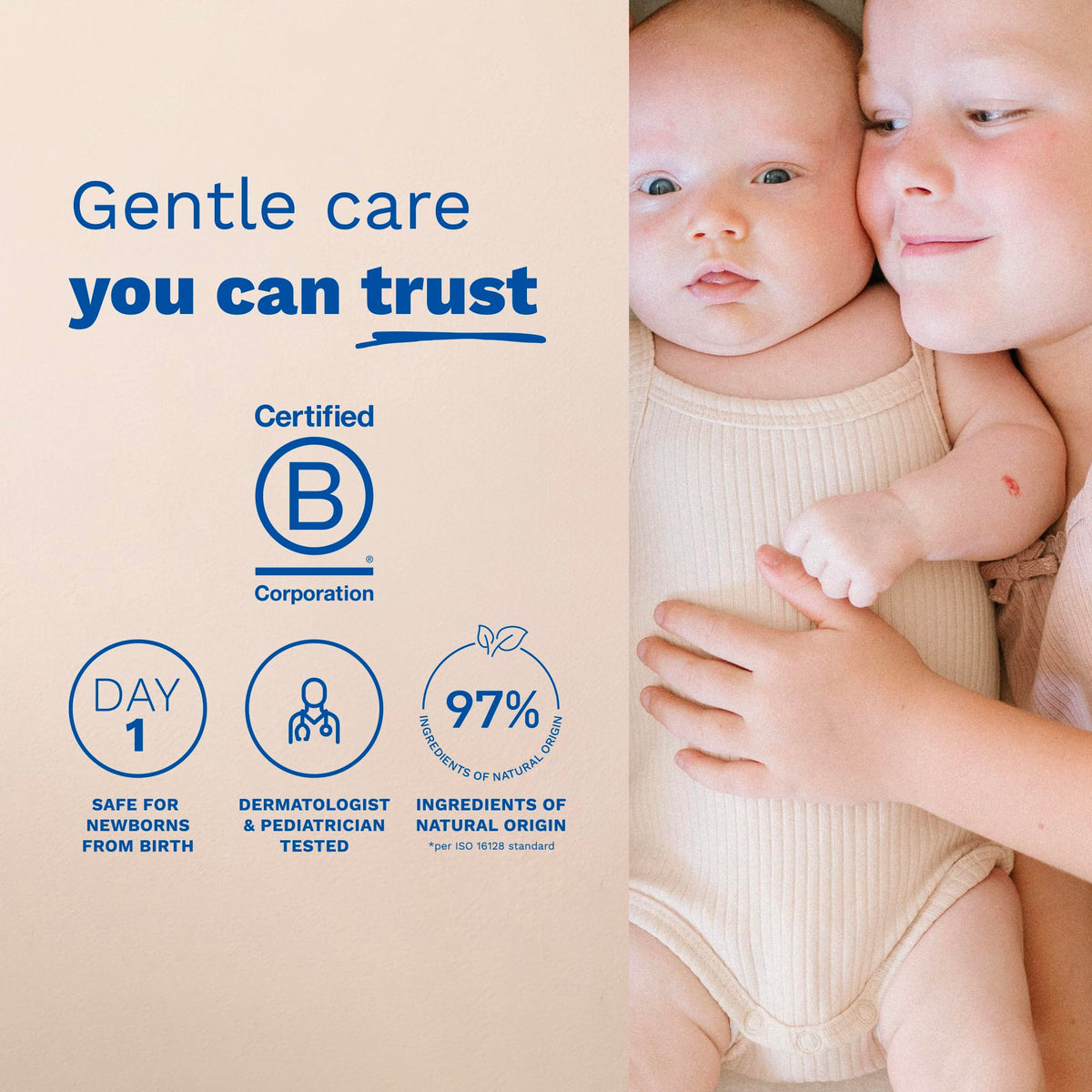 Mustela being sprayed on baby blanket to freshen linens safely