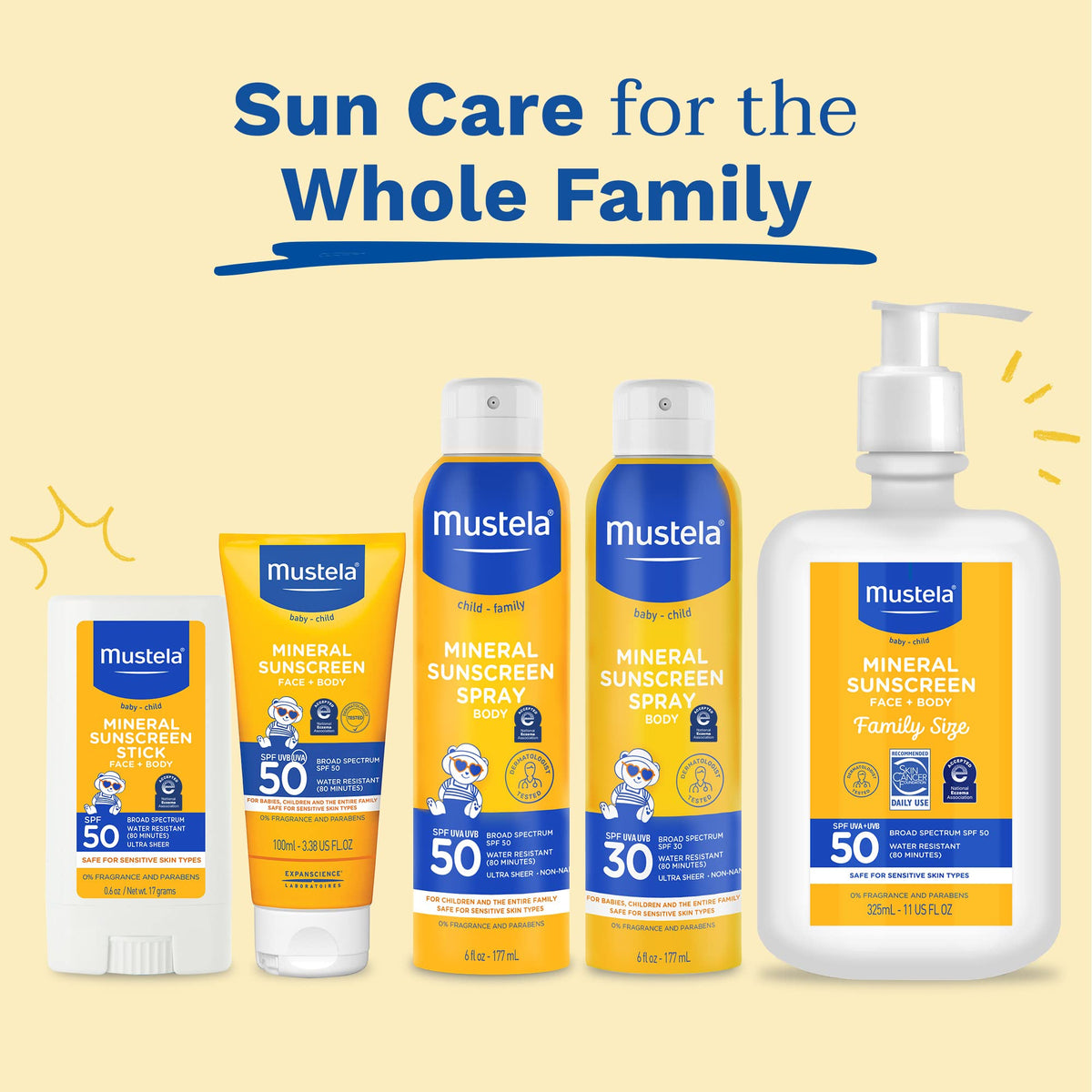 Mustela 6 fl oz bottle next to common objects to show size