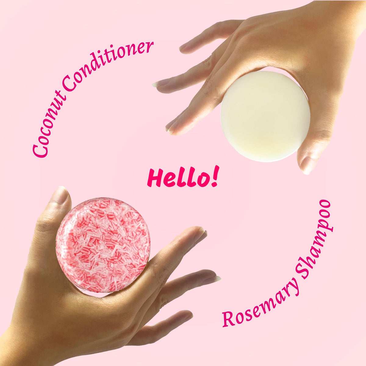 Muun coconut conditioner bar closeup showing moisturizing, detangling benefit