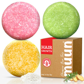 Muun pack front view showing three bars and eco packaging benefits