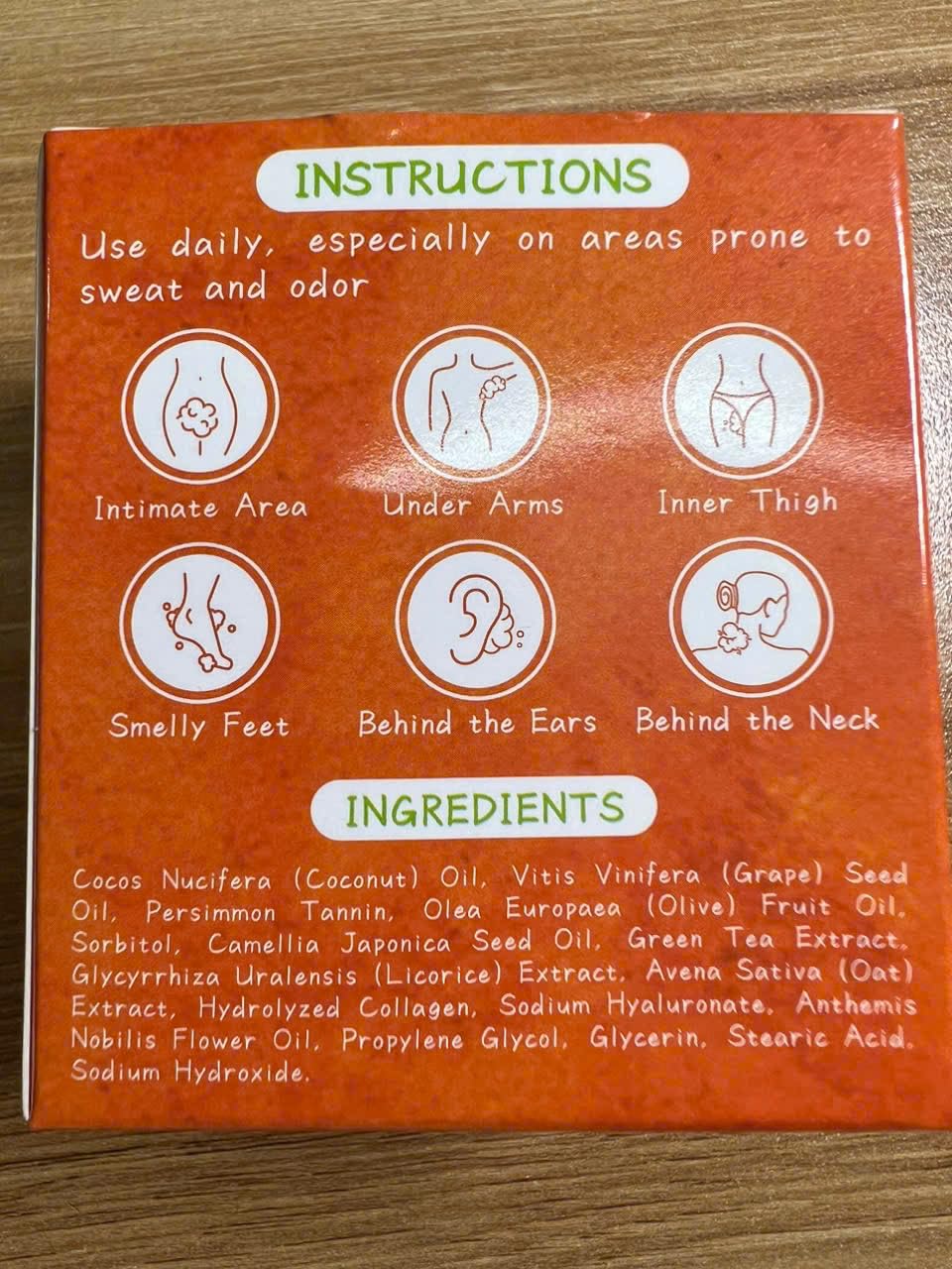 Muun persimmon soap on a bathroom shelf in a lifestyle scene implying daily freshness routine