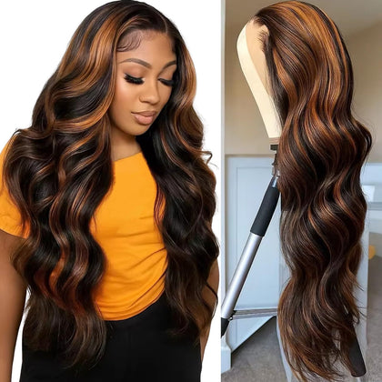 MUZOJET front packaging showing 13x6 lace and full wig benefits