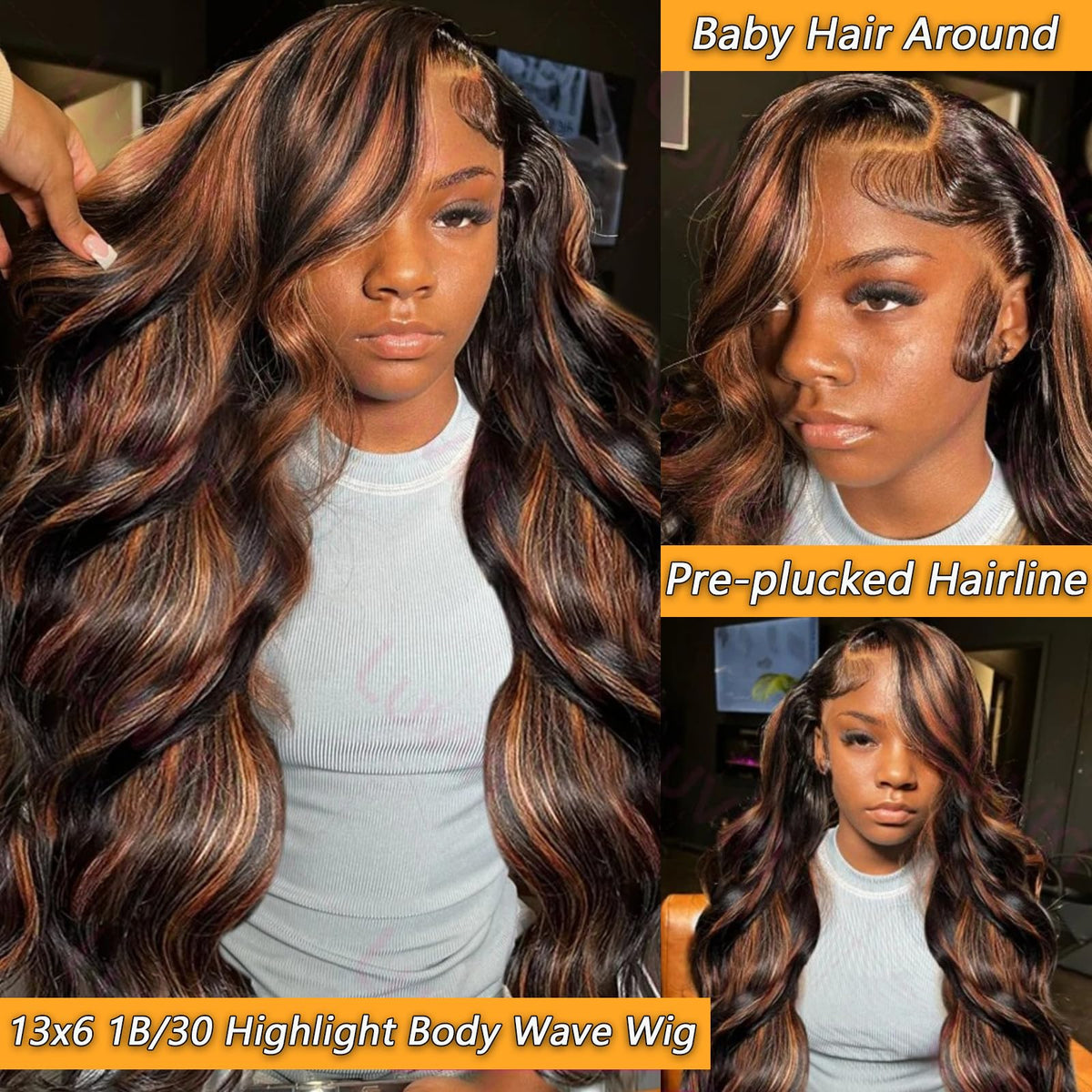 MUZOJET pre-plucked hairline with baby hairs for natural look benefit